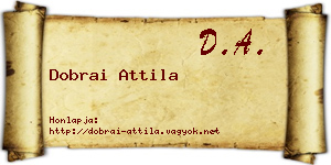 Dobrai Attila névjegykártya