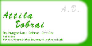 attila dobrai business card
